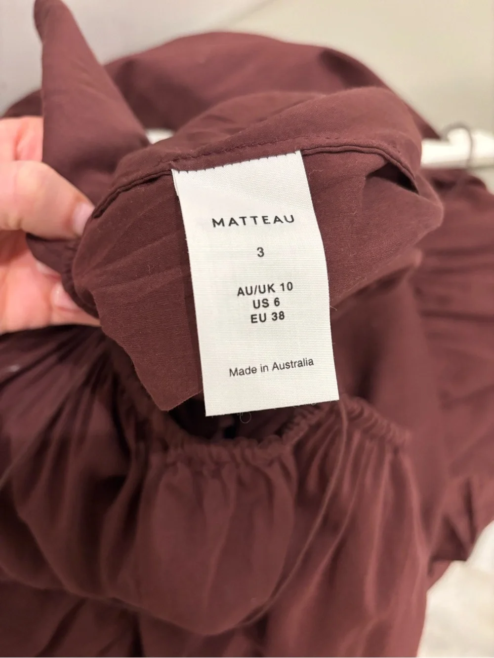 Matteau Burgundy Tiered Maxi Dress with Spaghetti Straps - Picture 5 of 5